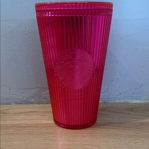 Starbucks Summer 2023 Pleated Magenta Cold Cup – 16 oz